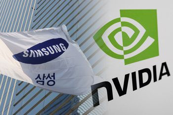 Logo of Samsung Electronics, left, and Nvidia [YONHAP, REUTERS/YONHAP]