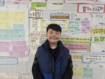 Kim Min-jun, a student at Gunwi Elementary in Gunwi County, Daegu [JOONGANG ILBO]